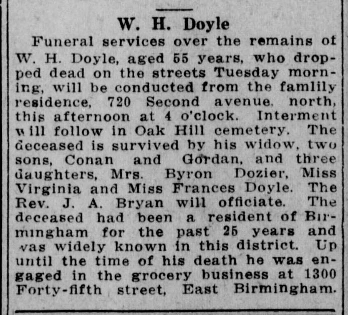 W.H. Doyle obituary